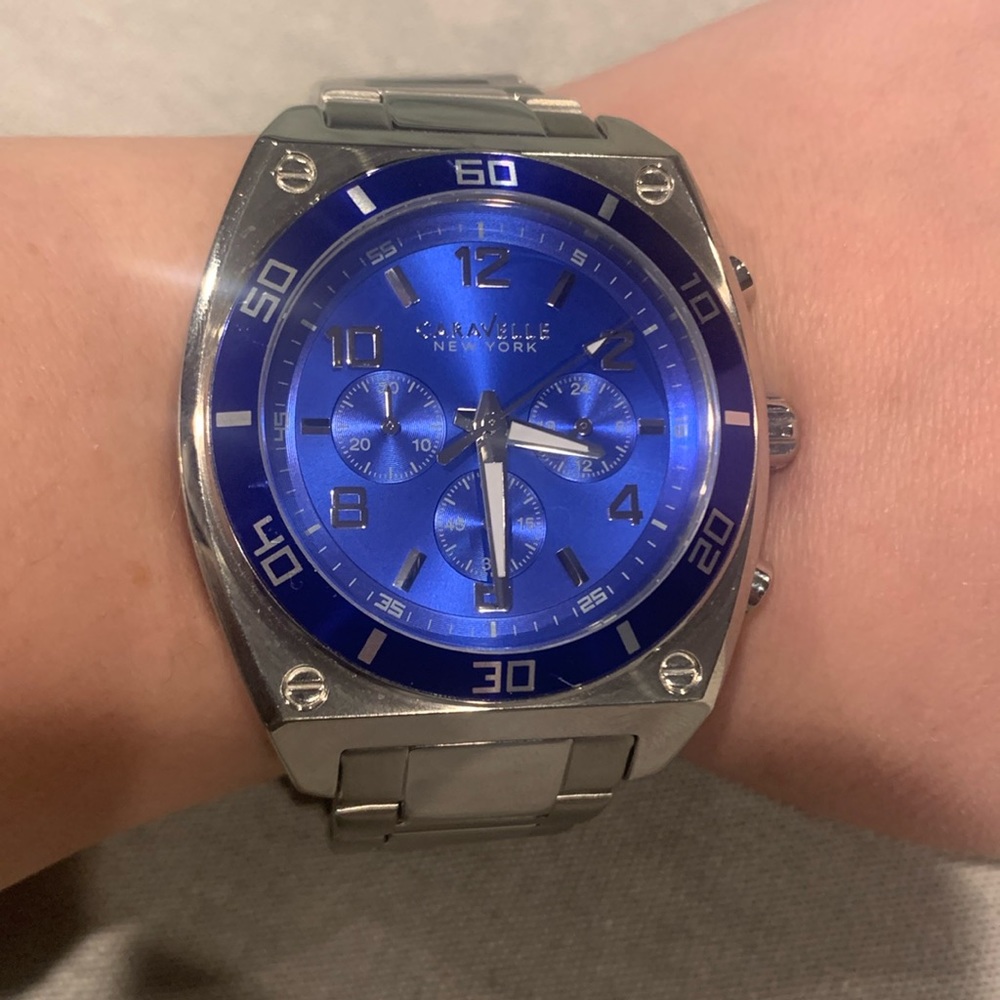 Caravelle New York Stainless Steel Sport Watch